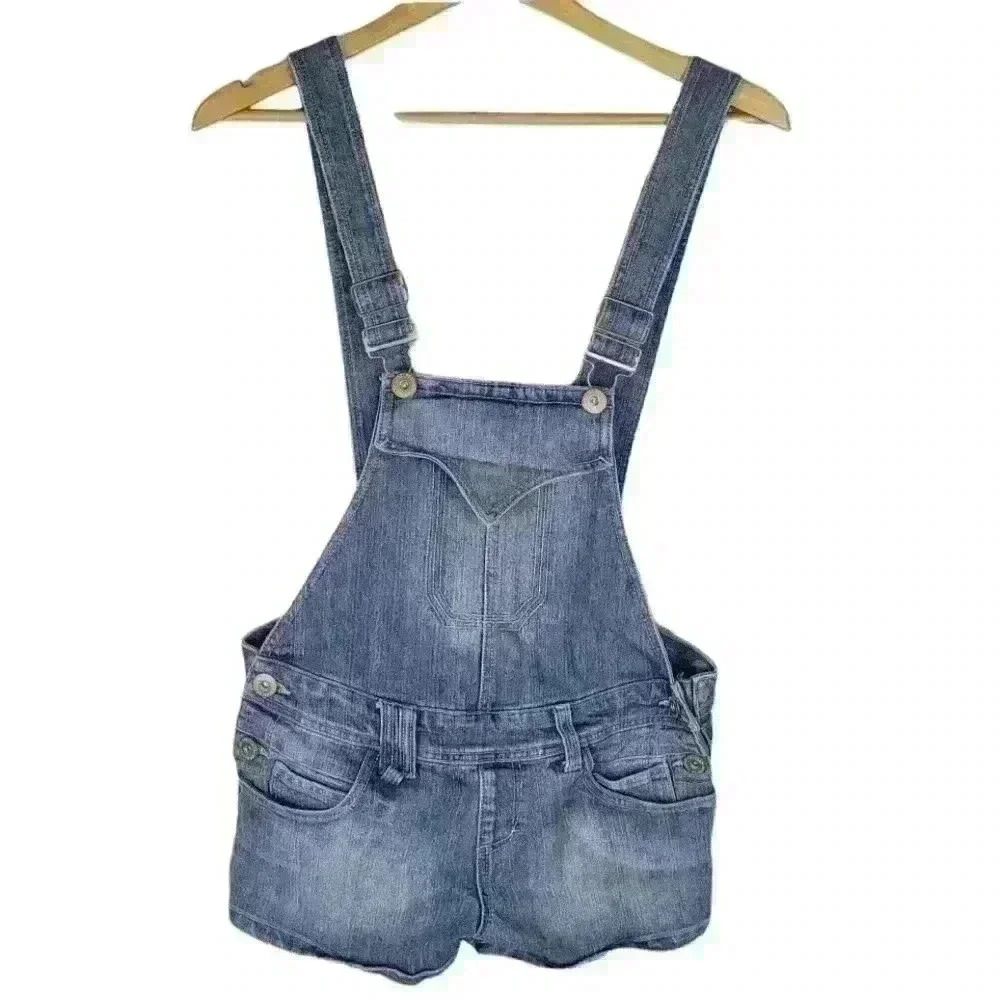 Denim Short Overalls Sz M